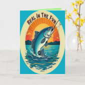 Reel in the Joy Birthday Greeting Karte (Gelbe Blume)