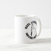 Reel Leges nie Freeze | Eisfischerei Kaffeetasse (VorderseiteRechts)