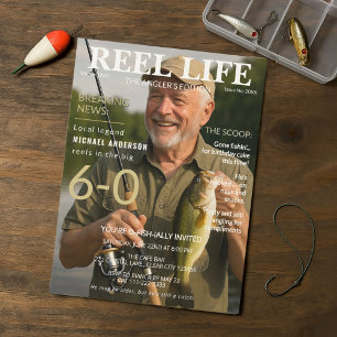Reel Life Fishing Magazine 60. Geburtstagsparty Einladung