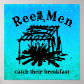 Reel Men Catch Breakfast (BLK) Poster (Vorne)
