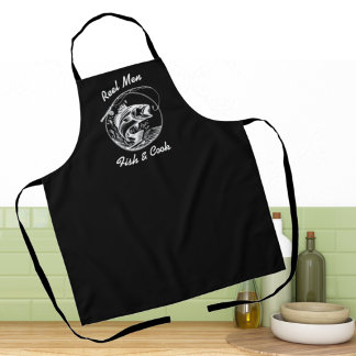 Reel Men Fish & Cook Funny Cooking Küche Schürze