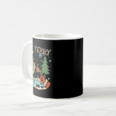 Reel Merry Christmas Fishing Funny Hook B Fi-shirt Kaffeetasse (Vorderseite Links)