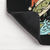 Reel Merry Christmas Fishing Funny Hook B Fi-shirt Mousepad (Ecke)