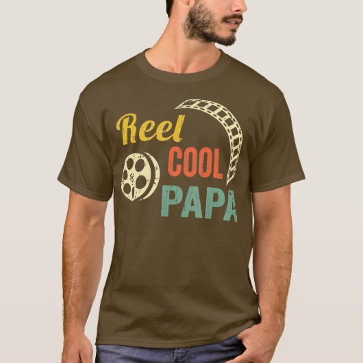 Reel Papa Cool Movie Lover - Projektionist T-Shirt (Vorderseite)