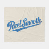 Reel Smooth Fisherman | Retro Coastal Life Fishing Fleecedecke (Vorderseite (Horizontal))