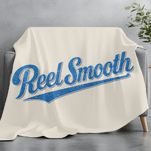 Reel Smooth Fisherman   Retro Küstenleben Fischen Fleecedecke
