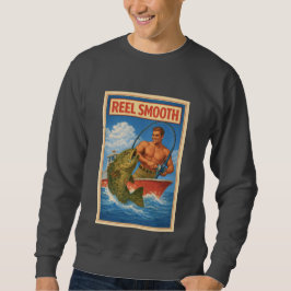 Reel Smooth Fisherman Retro Nautical Salty Fishing Sweatshirt