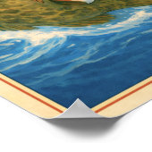 Reel Smooth Retro Grouper Fisherman | Angler Art Poster (Ecke)