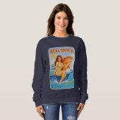 Reel Snack Funny Retro Pinup Snapper Fishing Boat Sweatshirt (Vorne ganz)