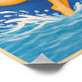 Reel Snack Retro Pin-Up | Red Snapper Fishing Boat Poster (Ecke)