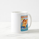 Reel Snack Retro Pin-Up Roter Schnapper Angelbootf Kaffeetasse (VorderseiteRechts)