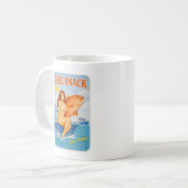 Reel Snack Retro Pin-Up Roter Schnapper Angelbootf Kaffeetasse (Vorderseite Links)