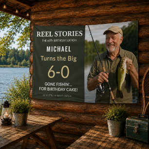 Reel Stories 60. Geburtstags-Angelparty Banner