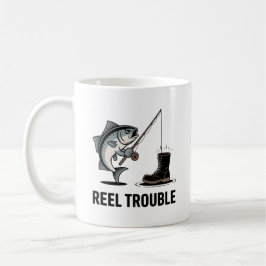 Reel Trouble Mug – Funny Fishing Gift for Anglers  Kaffeetasse
