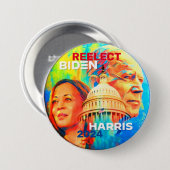 Reelect Biden Harris 2024 Button (Vorne & Hinten)