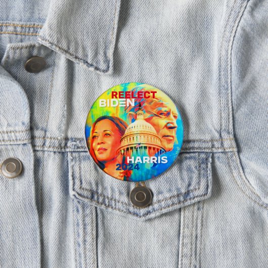 Reelect Biden Harris 2024 Button (Beispiel)