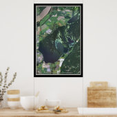 Reelfoot Lake Tennessee Satelliten-Poster Karte Poster (Küche)