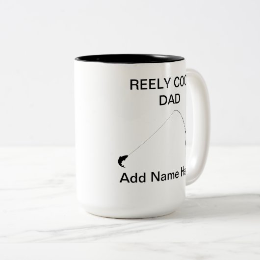 "REELY Cool Vater" Anpassbare Tasse (VorderseiteRechts)