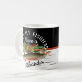 Reely Fishing Fishmas Fischen Weihnachten Kaffeetasse (Vorderseite Links)