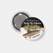 Reely Fishing Fishmas Fischen Weihnachten Magnet (Vorderseite/Rückseite)