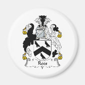 Rees Familienwappen Magnet (Vorne)