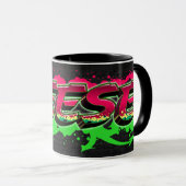 Reese Vorname Name Graffiti red green Tasse (VorderseiteRechts)