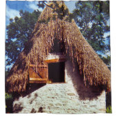 Reetdachhütte Duschvorhang (Vorderseite)