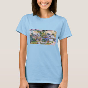 Reetgedeckte Cottages am Hügel von Vincent van Gog T-Shirt