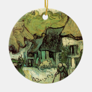 Reetgedeckte Cottages in Jorgus von Vincent van Go Keramikornament