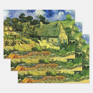 Reetgedeckte Häuser, Cordeville von Vincent van Go Geschenkpapier Set