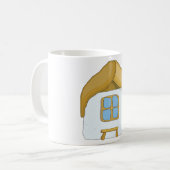 Reetgedecktes Cottage Häuschen Kaffeetasse (Vorderseite Links)