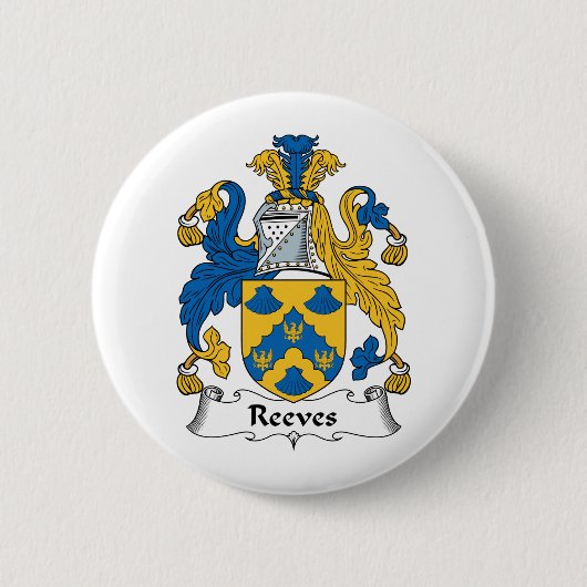 Reeves-Familienwappen Button (Vorderseite)