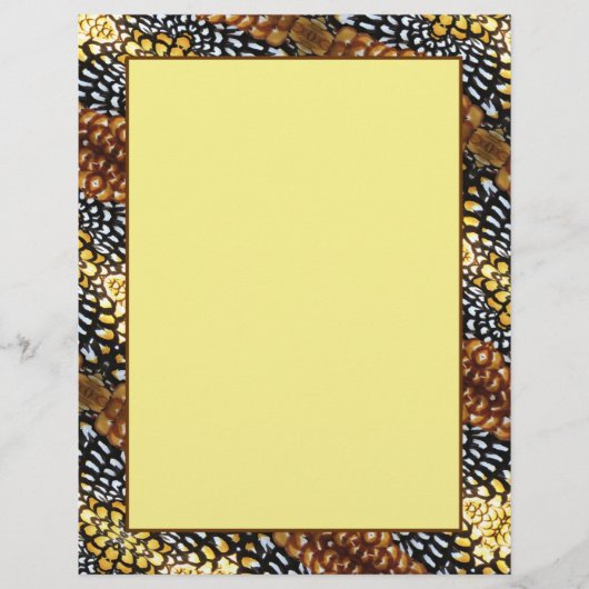 Reeve's Fasant Feathers 8.5 x 11 Stationary (Vorderseite)