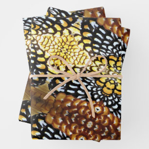 Reeve's Fasant Feathers - Wrapping Paper Sheets Geschenkpapier Set