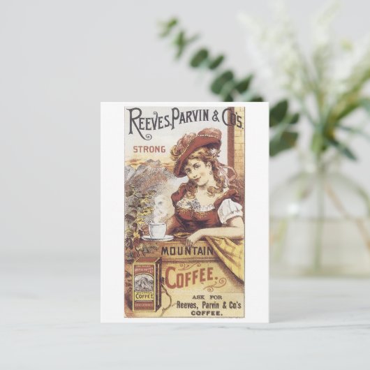 Reeves Parvin & Co. Kaffee Postkarte (Stehend Vorderseite)