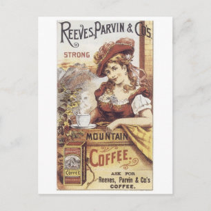Reeves Parvin Starke Kaffee Postkarte
