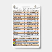 Réeves Regional Health Fire Zones Ausweis (Rückseite)