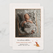 Ref Fox Cub Foto Geburtsankündigung Einladung (Vorne/Hinten)