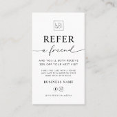 Refer A Friend Business Editable Referral Card Visitenkarte (Vorderseite)