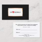 Referat "Red Heart Customer Appreciation" 2 Empfehlungskarte (Vorne/Hinten)