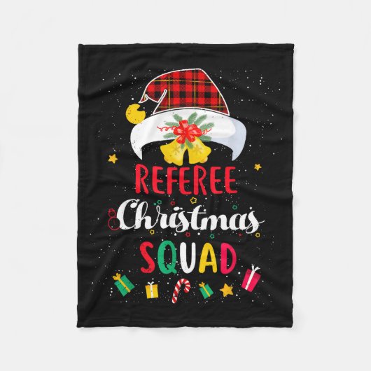 Referee Christmas Squad Santa Hat Umre Match  Fleecedecke (Vorderseite)