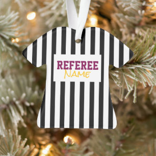 REFEREE NAME Sportteam Farben Streifen Ornament