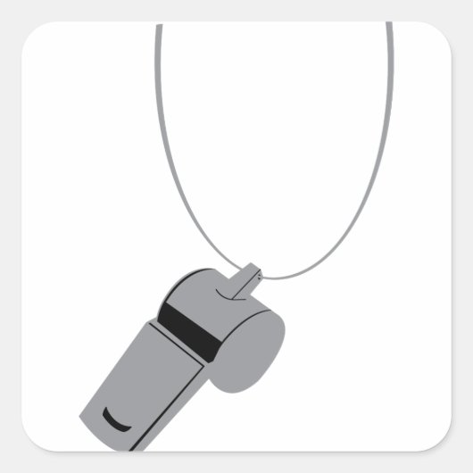 Referendarpfeifcoach Quadratischer Aufkleber (Vorderseite)