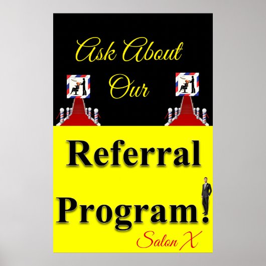 Referendarprogramm für Salon Barbershop-Plakate Poster (Vorne)