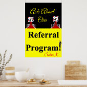 Referendarprogramm für Salon Barbershop-Plakate Poster (Küche)