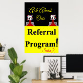 Referendarprogramm für Salon Barbershop-Plakate Poster (Heimbüro)