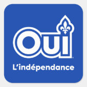 Referendum JA-Québec Quadratischer Aufkleber (Vorderseite)