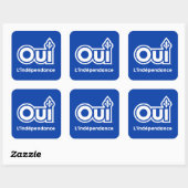 Referendum JA-Québec Quadratischer Aufkleber (Blatt)