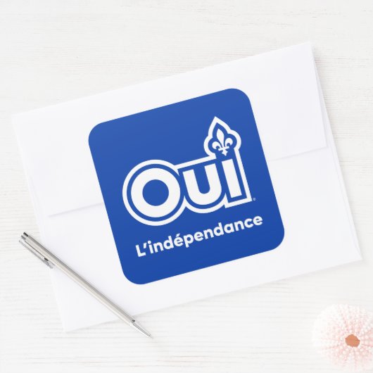 Referendum JA-Québec Quadratischer Aufkleber (Umschlag)