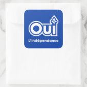 Referendum JA-Québec Quadratischer Aufkleber (Tasche)